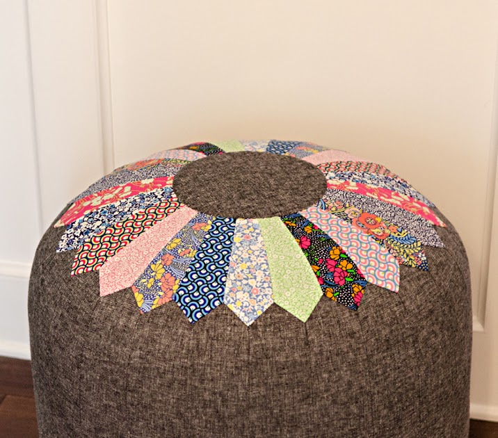 Patchwork Pouf. Dresden Pattern + Tutorial