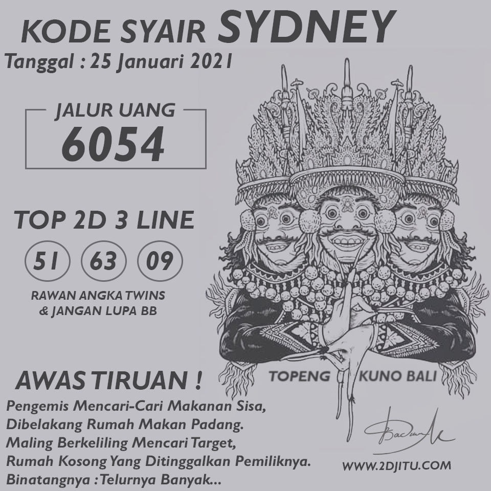 Forum Kode Syair Sydney 25 Januari 2021 Syair togel