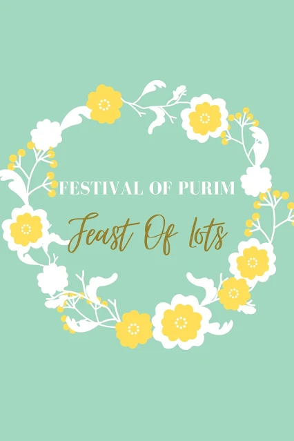 Purim Cards For Jewish Friends - Feast Of Lots Greeting Wishes - 10 Free Floral Wreath Banner Design Picture Images