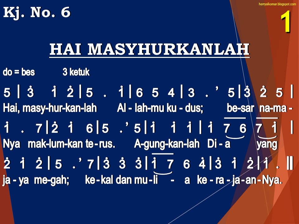 TouRoeroekan: Kidung Jemaat No. 6