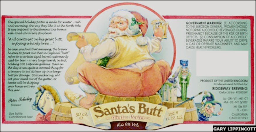 Santa's Butt - Picture of The Banned Beer Label