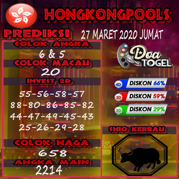 PREDIKSI TOGEL HONGKONG , 27 MARET 2020 JUMAT Prediksi Togel
