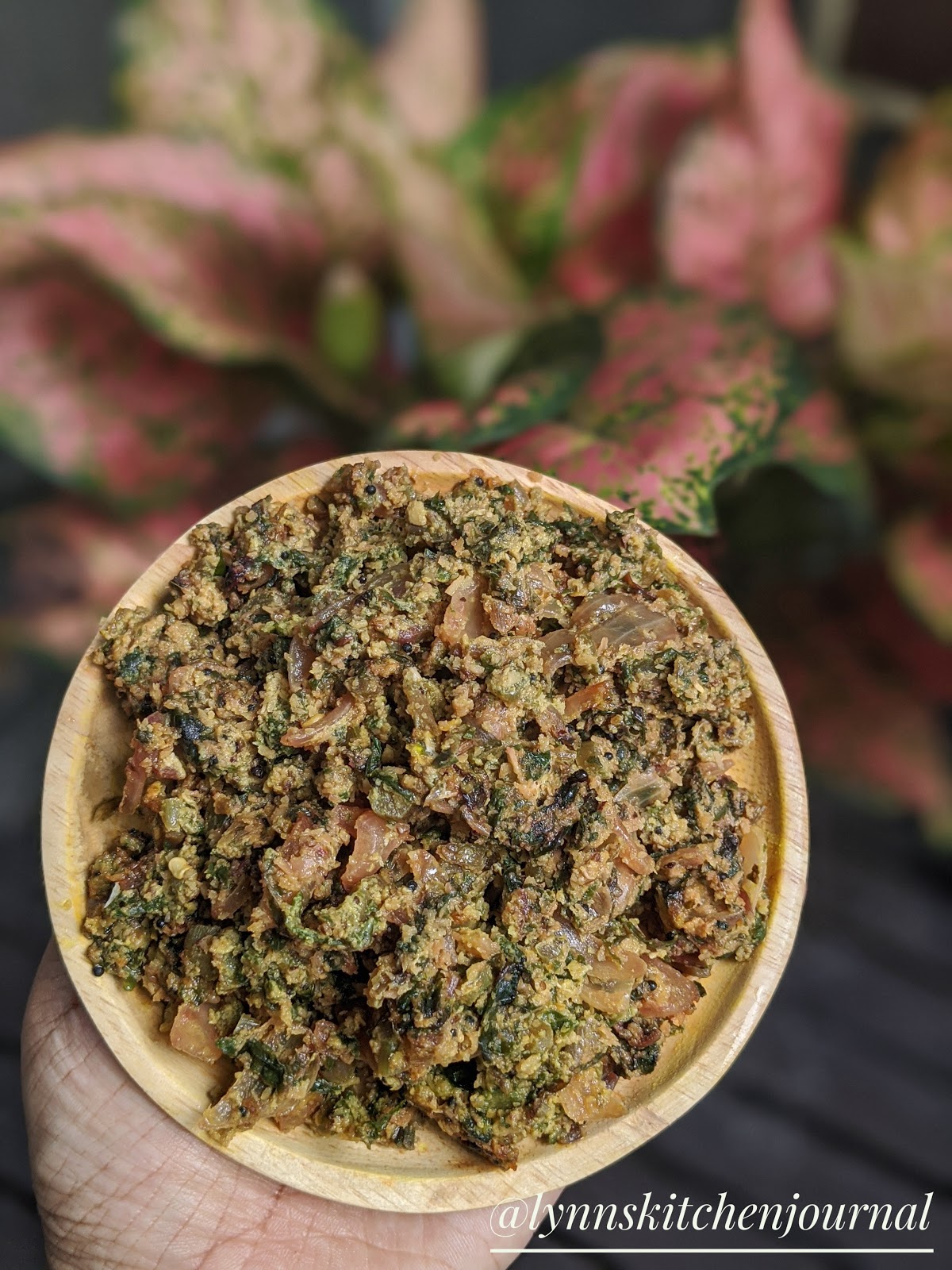 Cheera Mutta thoran (Red SpinachEgg stir fry)