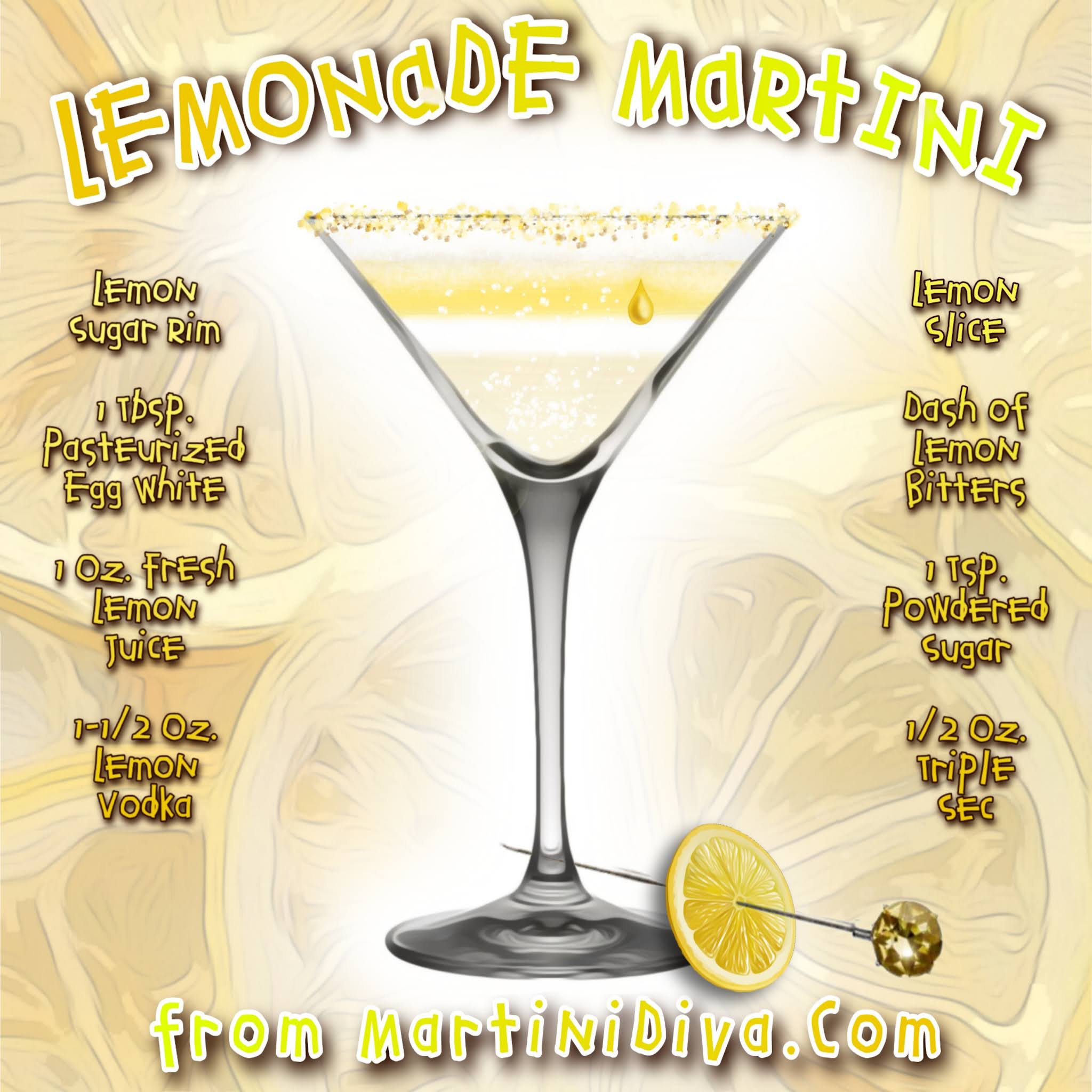 The MARTINI DIVA LEMONADE MARTINI Cocktail Recipe