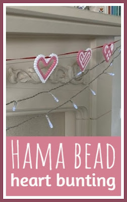 Hama bead heart bunting tutorial