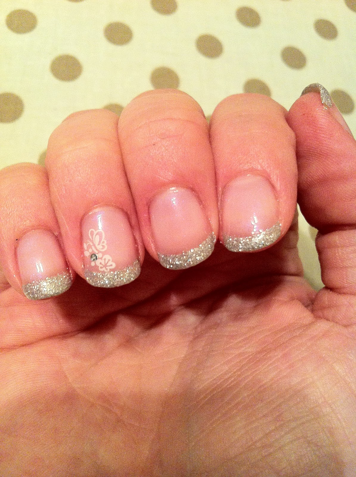 Brush up and Polish up! CND Shellac Nail Art Negligee with Silver