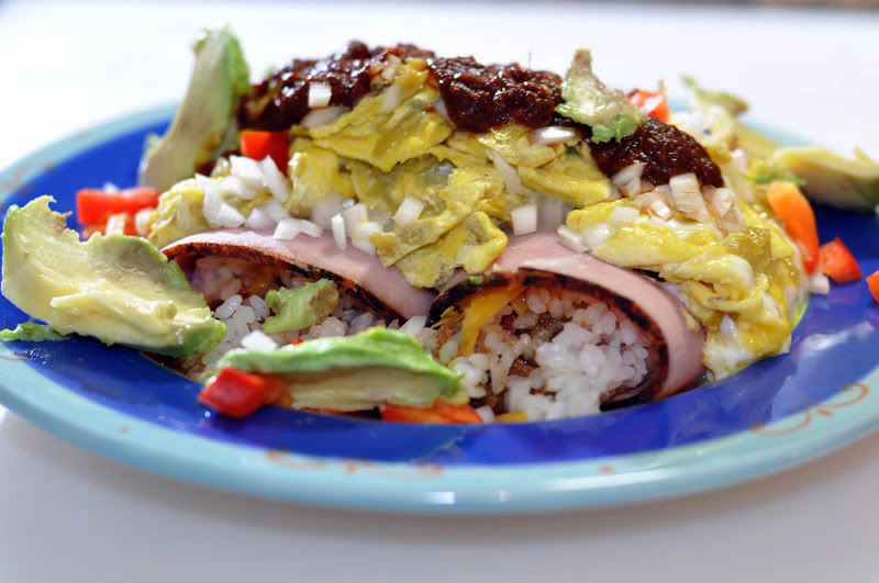 Things wot I Made Then Ate Tortillaless breakfast burritos