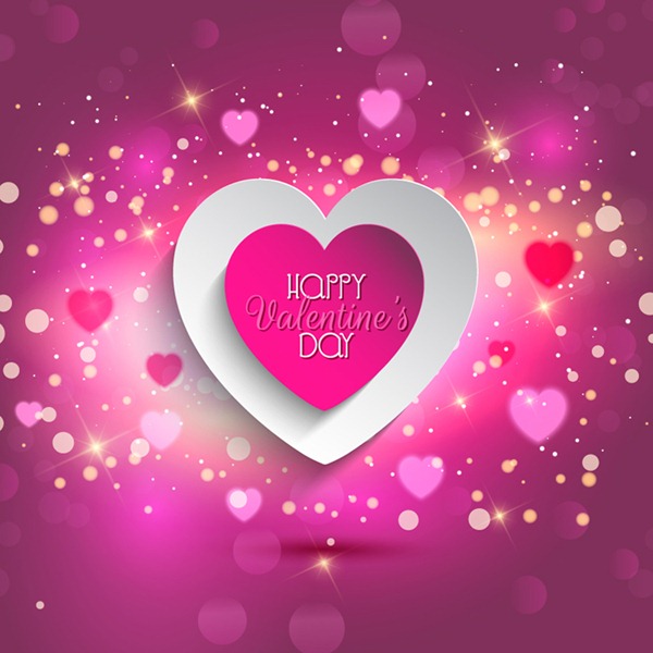 Valentine’s Day love paper greeting cards free vector graphics