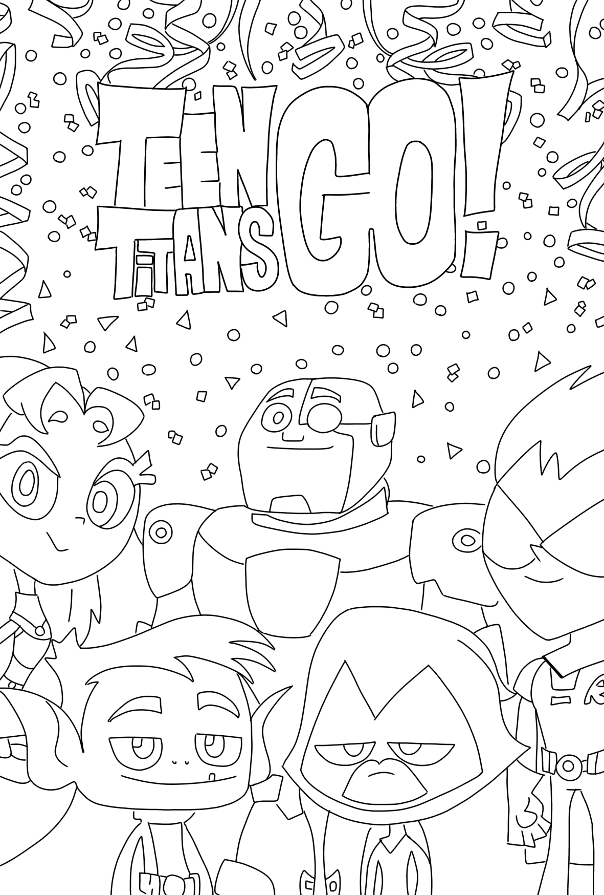 teen titans go drawings