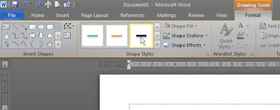 Cara Membuat Garis Tebal di Bawah Kop Surat di Word 2010
