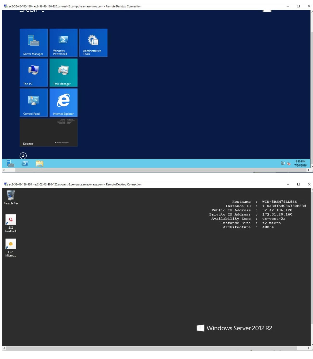 Amazon  Services Launch a Windows Virtual Machine with Amazon EC2