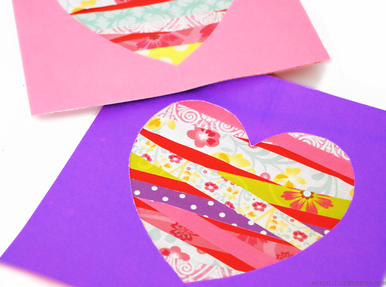 Paper Heart Craft Messy Little Monster