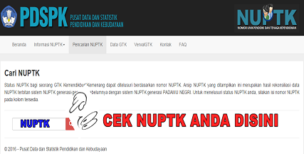 Cara cek NUPTK 2016