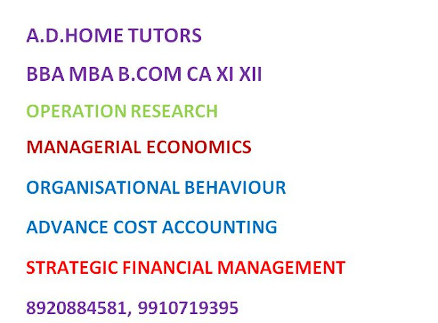 coaching, home tuition, home tutor, online tutor, online tuition, projects and assignment solution for Class 11, 12, BBA, B.Com, MBA & CA