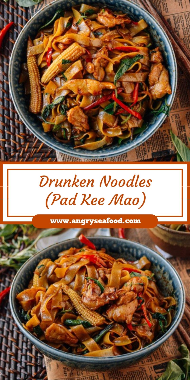 Drunken Noodles (Pad Kee Mao) Drunken Noodles (Pad Kee Mao)