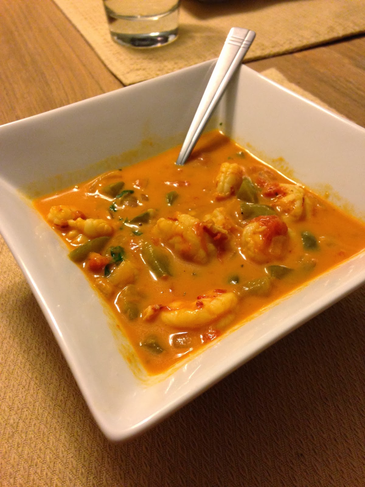 Don't Worry, Live Healthy Creamy Tomato and Shrimp Soup