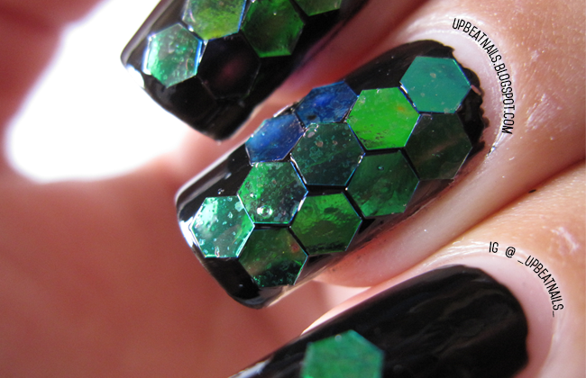 1. Hexagon Glitter Nail Art Tutorial - wide 3
