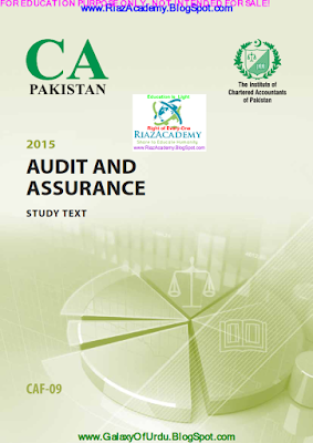 CAF-09 - AUDIT AND ASSURANCE 2015- Study Text CAF-09 - AUDIT AND ASSURANCE 2015- Study Text