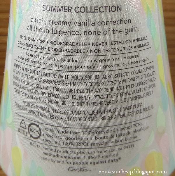 Review Method Summer 2014 Limited Edition Vanilla Creme Foaming Hand Wash Nouveau Cheap