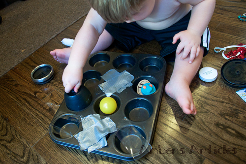 Click. Pray. Love: Pre-Toddler Activity #7: Muffin Pan Surprise