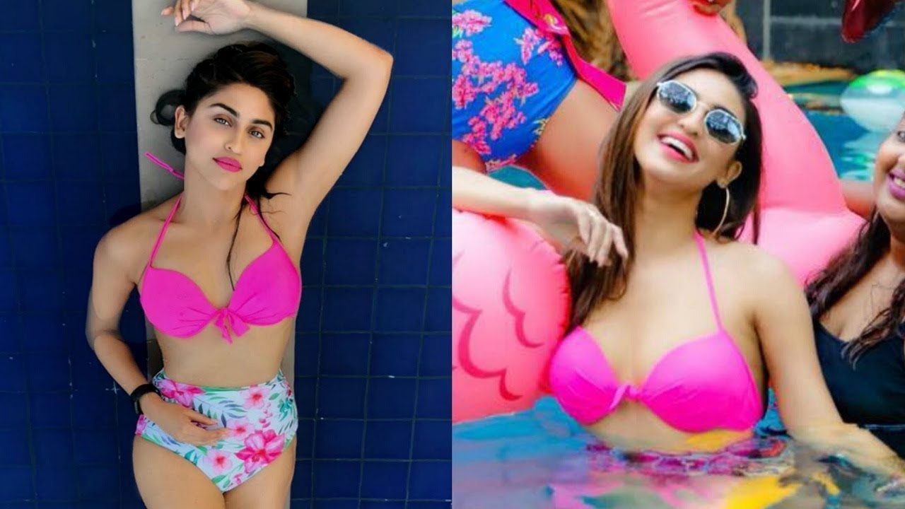 Krystle D'Souza Looks Hot In Pink Bikini.