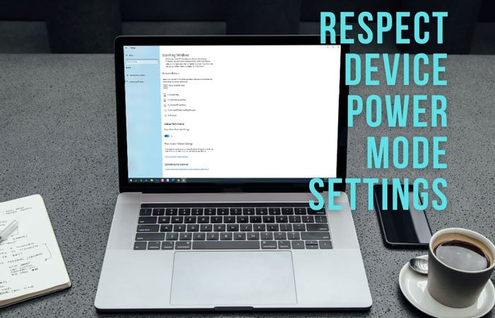 Respect Device Power Mode 설정을 활성화 또는 비활성화하는 방법