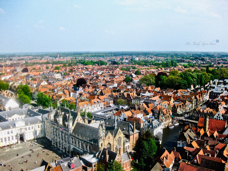 View from Belfry Tower, Bruges, Belgium -  Ms. Toody Goo Shoes