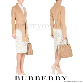 Countess of Wessex wore BURBERRY Lace Pencil Skirt 