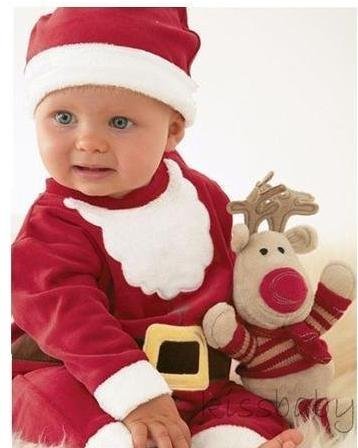 Santa baby Costume red color lovely suit for your kids
