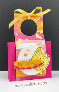Stampin' Up! Hey Birthday Chick: Designer Paper Wrapped Box Video Tutorial ~ www.juliedavison.com #stampinup