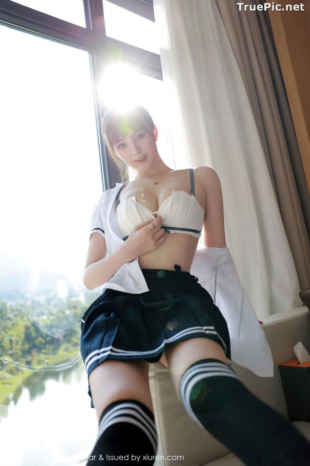 Image MFStar Vol.390 - Chinese Model - yoo优优 - Sexy Student Uniform - TruePic.net - Picture-49