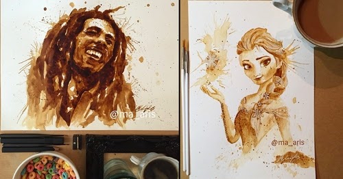 00-Maria-A-Aristidou-Pop-Culture-Painted-with-Coffee-www-designstack-co