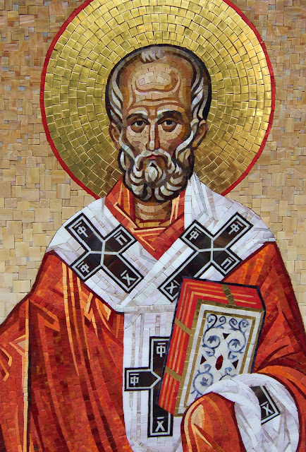 Мозаичная икона Св. Николай Чудотворца