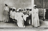 Prisoners in exercise yard, Female Division, Boggo Road, 1903. 