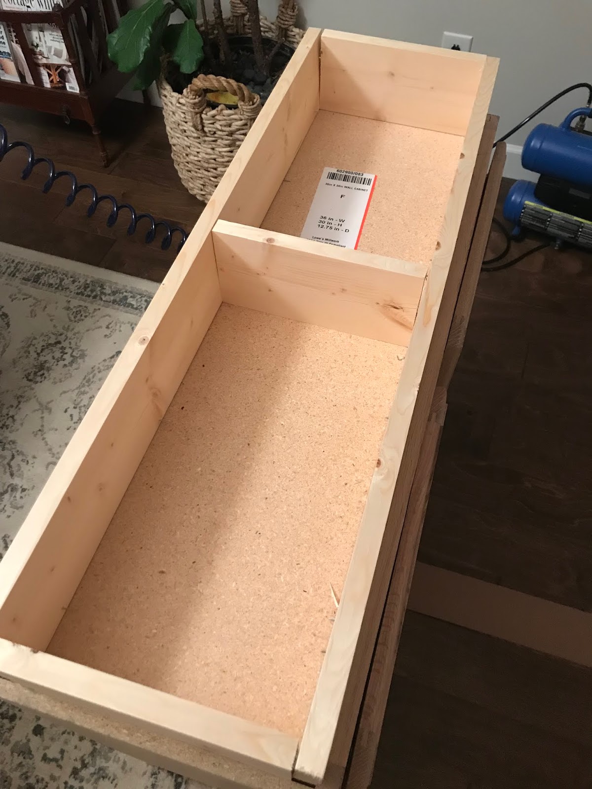 Make base for cabinets for bookcases