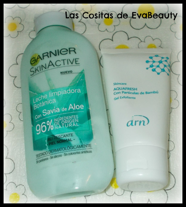 limpiadora facial garnier y exfoliante bambú druni