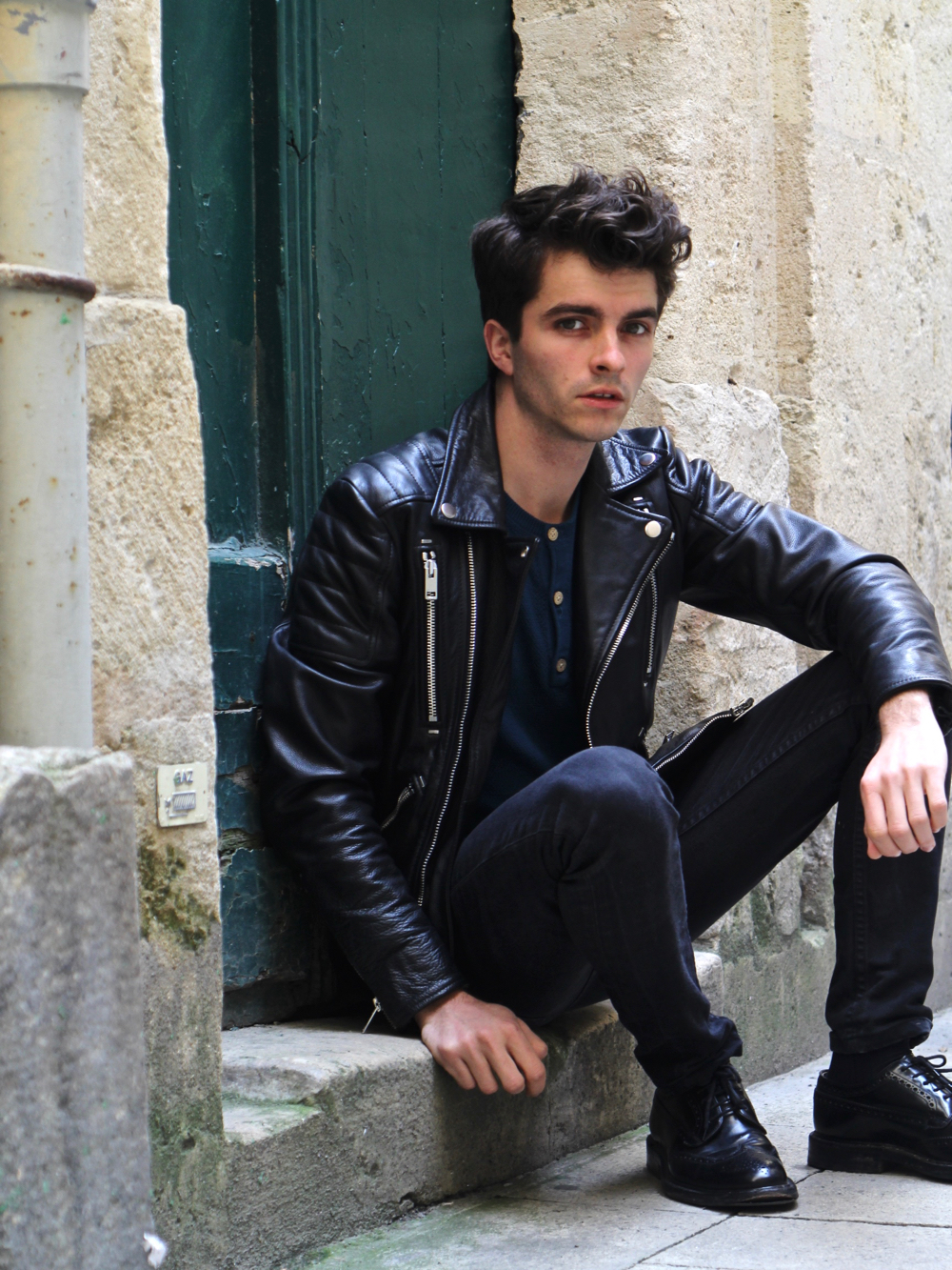 blog-mode-style-homme-paris-bordeaux-pull-somewhere-paris-perfecto-cuir-noir-diesel-echarpe-ikat-slim-jeans-apc