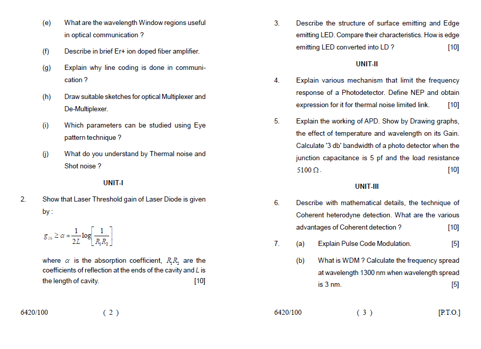 Lucknow University M.Sc.( SemesterIV) (Regular/Back Paper/Improvement