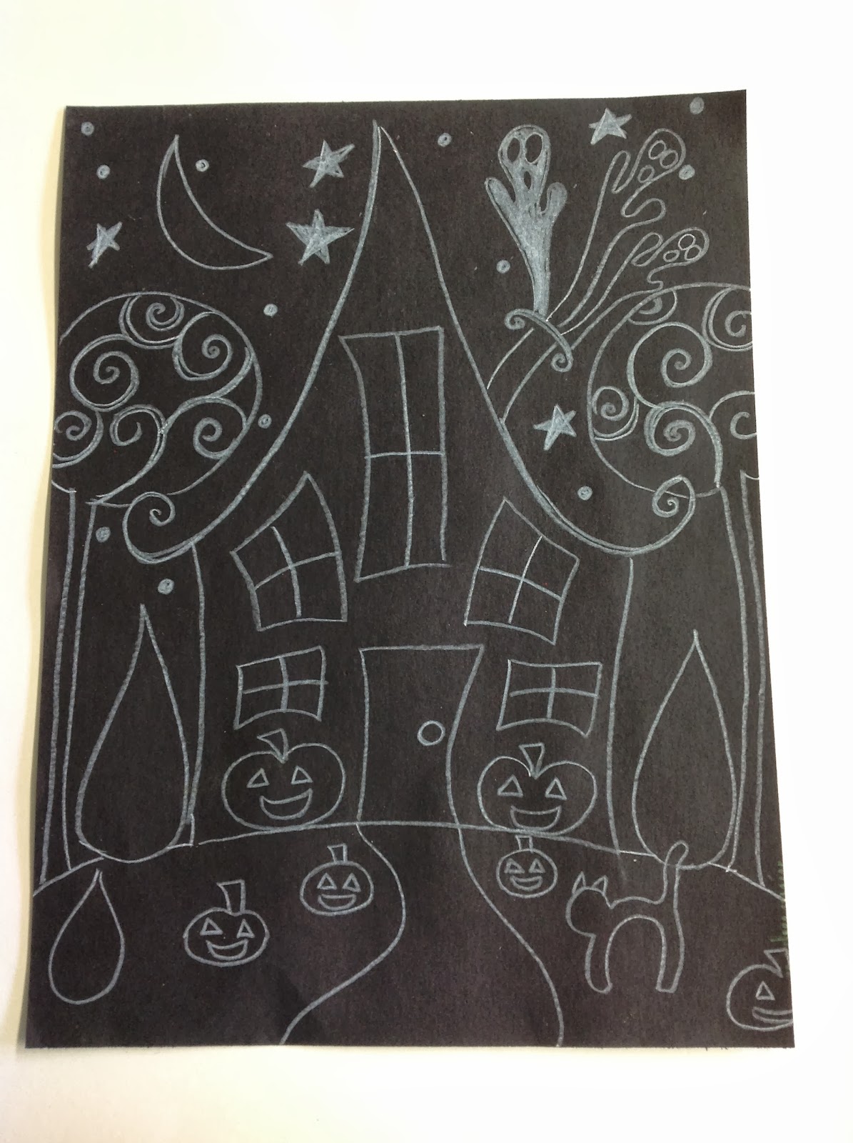 Color It Like you MEAN it! 4th grade Halloween houses