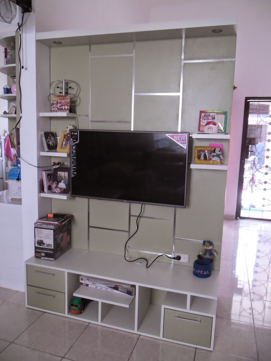  Rak  TV  Background Dinding  Untuk  Rumah