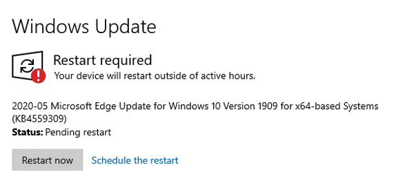 microsoft edge update windows versi 1909 KB4559309