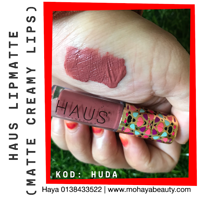 HAUS COSMETICS LIPMATTE (MATTE CREAMY LIPS) Aduhhh mata tak boleh move on terjumpa kaler kaler lipmatte yang menawan hati. Kaler cantik! Tekstur moist! Tak gelapkan bibir! Penyelesaian masalah bibir uolss ✔️ Bibir hitam dan kusam??? ✔️ Bibir kering?? ✔️ Bila makan, lipmatte atas bibir hilang?? ✔️ Susah nak tanggal lipmatte? ✔️ Nak bibir lembab sentiasa? .. Confirm tak menyesal.. Matte Creamy Lips dengan menggunakan Anti-Crack Technology ✔️ Ada 12 Code Warna : 💋 Leen 💋 Farah 💋 Tini 💋 Naja 💋 Huda 💋 Shiela 💋 Muna 💋 Lina 💋 Haza 💋 Nadia 💋 Murni 💋 Yuma ✔️ Isi kandungan 1.5ml ✔️ Texture : Creamy dan finishing matte ✔️ Ciri-ciri : Tidak mengeringkan bibir, tahan lama dan pigmented (sekali sapu cukup untuk bibir atas dan bawah)