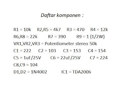 list komponen dk speaker