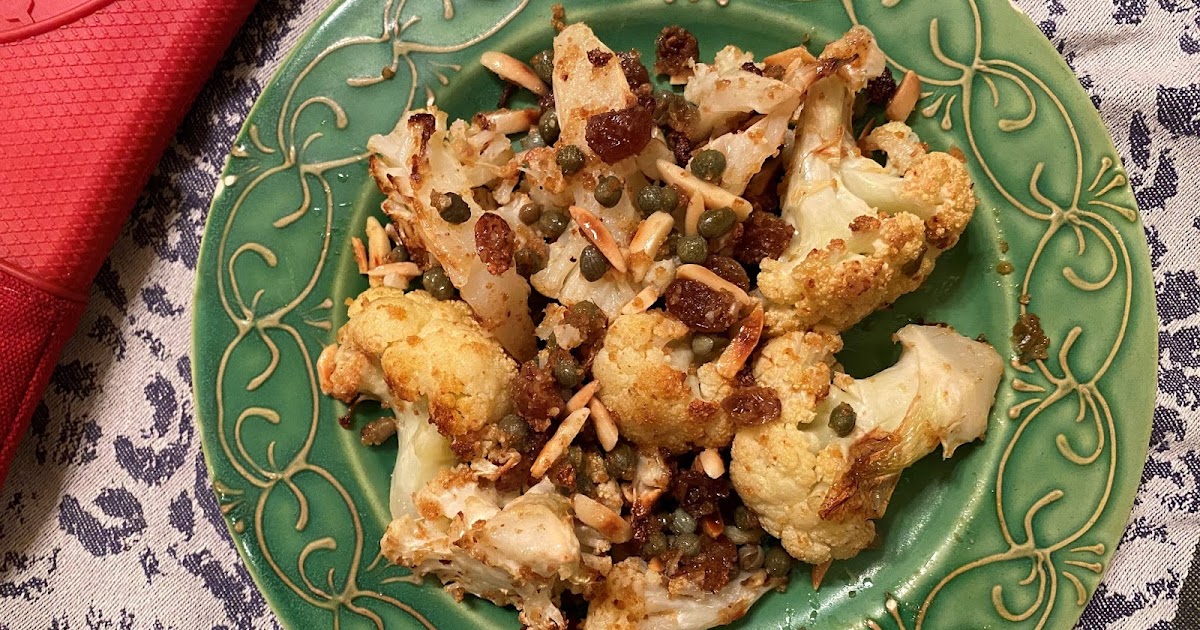 David Doesn't Bake Cauliflower with Almonds, Raisins, and Capers