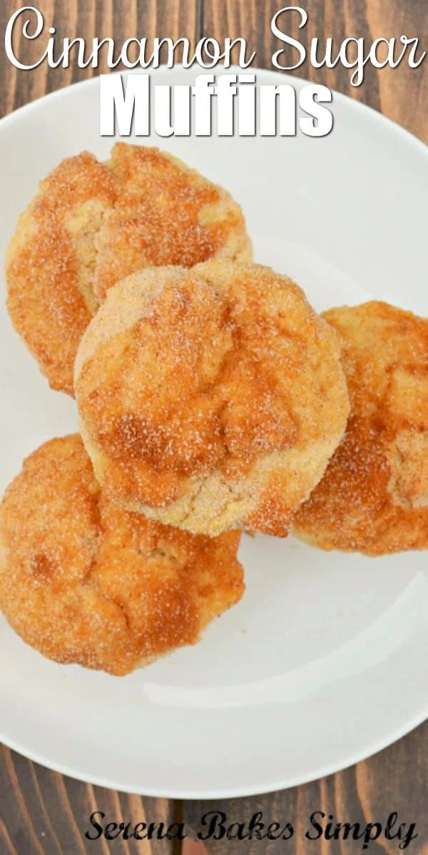 Cinnamon Sugar Muffins or also known as French Breakfast Puffs taste like a cinnamon sugar doughnut! Such an easy muffin recipe to make from Serena Bakes Simply From Scratch.