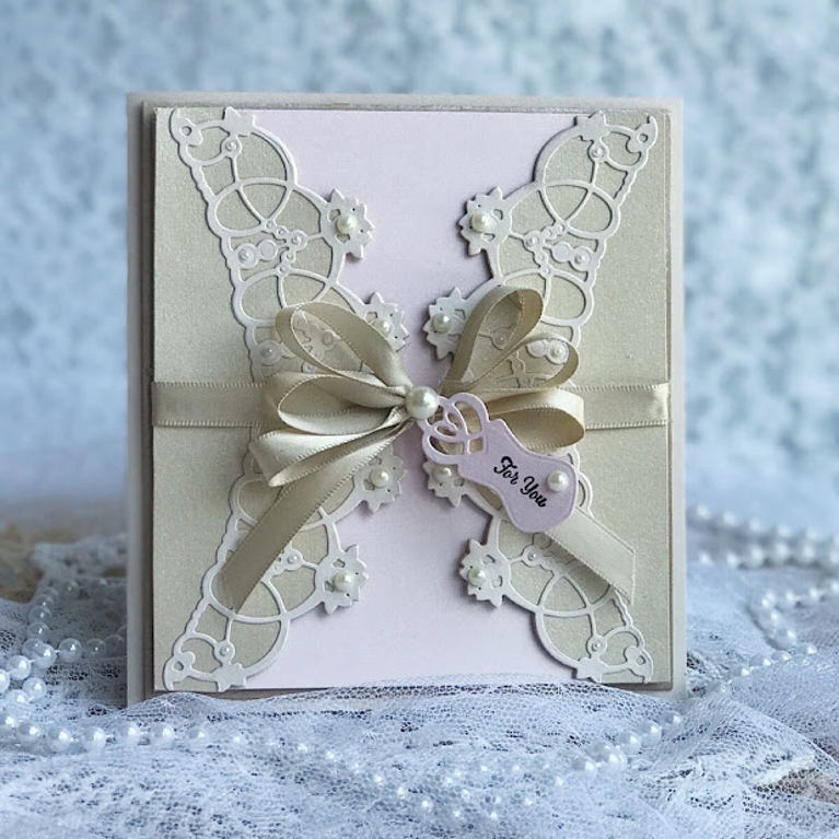 Creating from the Heart Any Occasion Elegant Pink and Gold Card