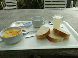 Breakfast at  "Youth Hostel Dubrovnik"in Croatia.