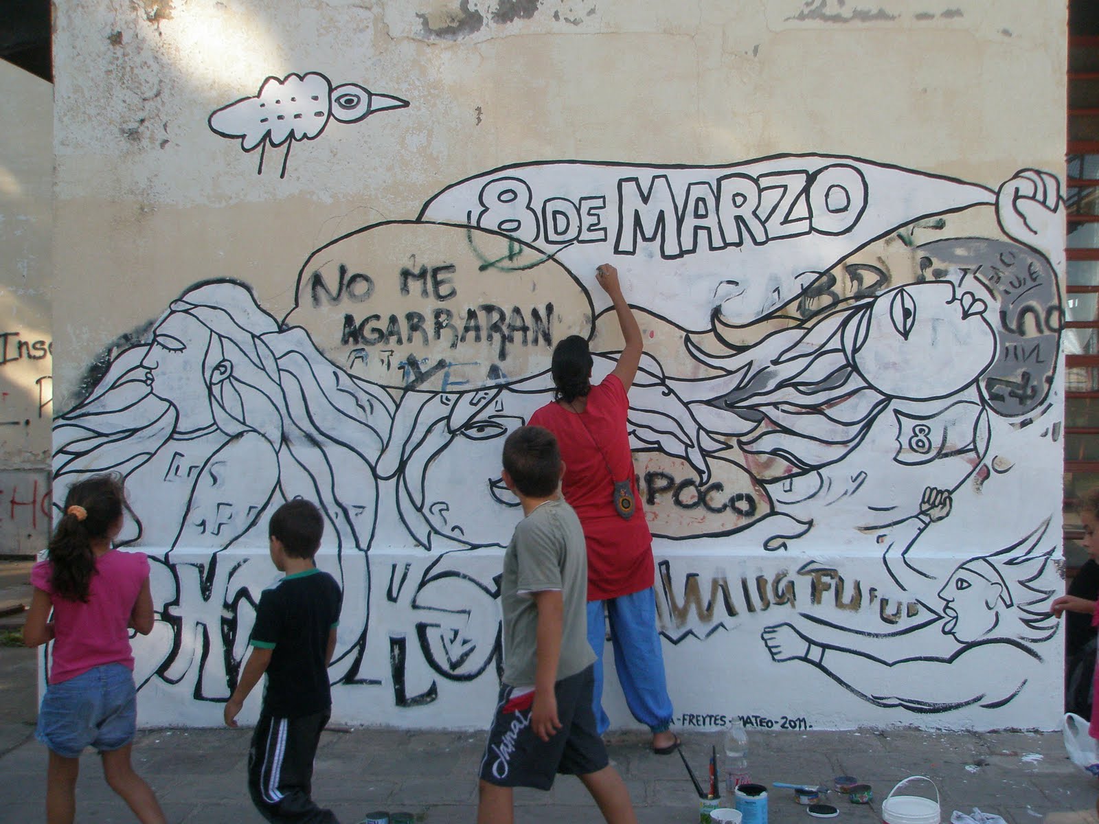 Segundo Freytes: MURAL en el marco del "DÍA INTERNACIONAL DE LA MUJER".