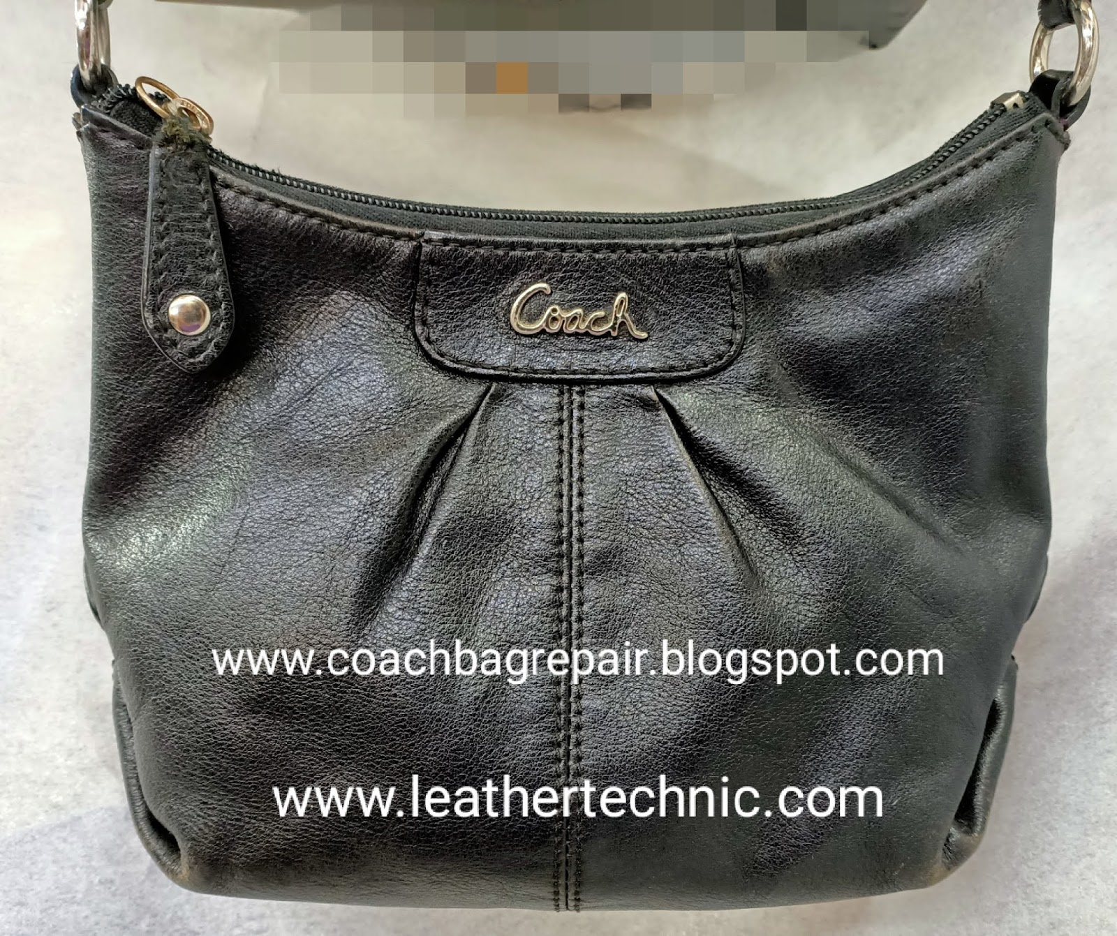 Coach Bag Repair, Repair Coach bag handle, zipper