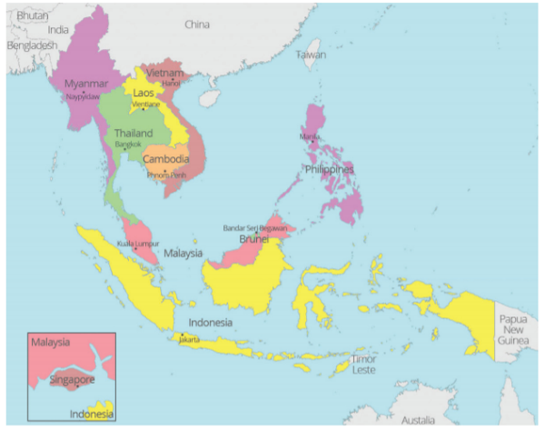 Rangkuman IPS Kelas 8 Semester 1 Tentang Mengenal Negara-Negara ASEAN 